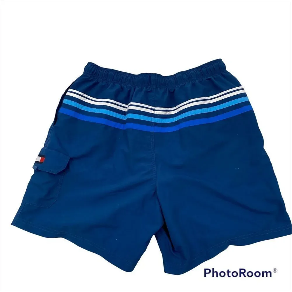 Men’s Tommy Hilfiger Blue‎ Lined Swim Trunks Size XXL